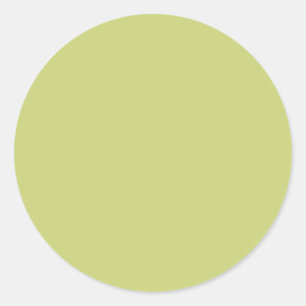 Grayish apple green (solid colour) Classic Round Sticker