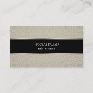 Grayish Orange Damask Business Card