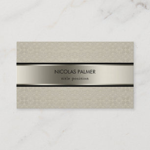 Grayish Orange Damask Pattern Business Card