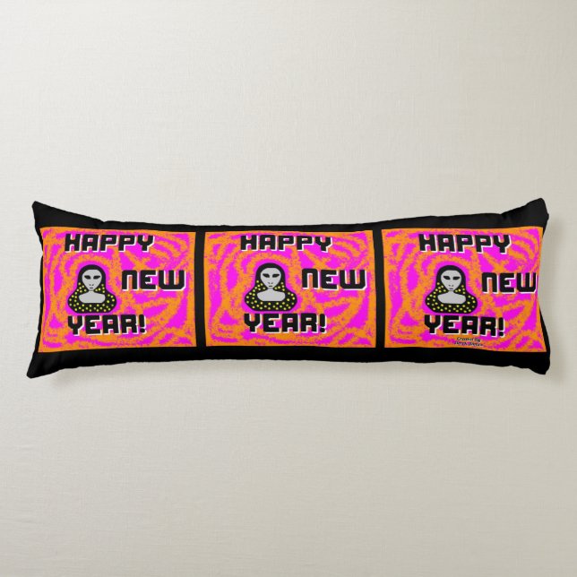 Grays New Year Wishes Body Pillow (Front)