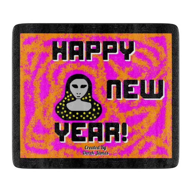 Grays New Year Wishes Cutting Board (Front)