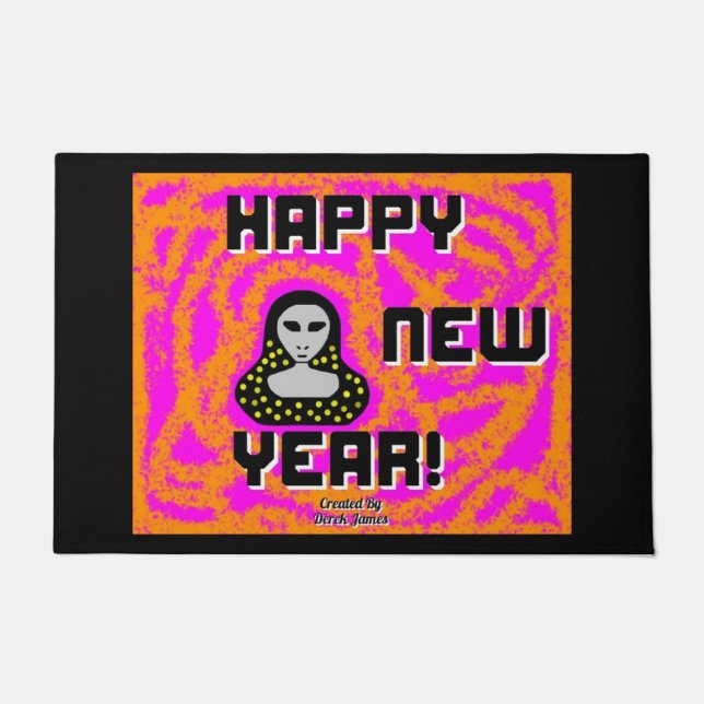 Grays New Year Wishes Door Mat (Front)