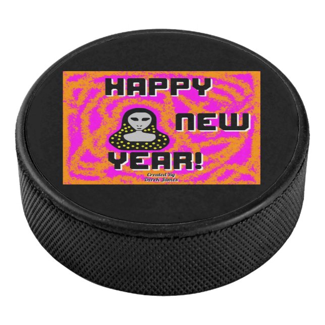 Grays New Year Wishes Hockey Puck (3/4)