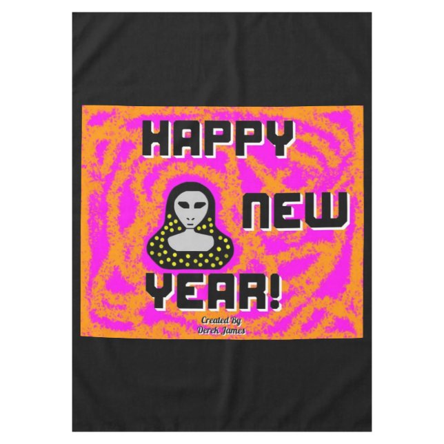 Grays New Year Wishes Tablecloth (Front)