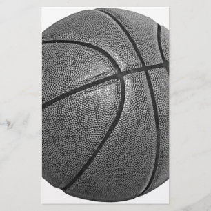 Grayscale Basketball Stationery