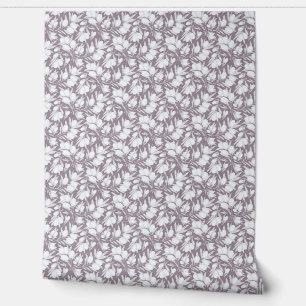 Grayscale Botanical Wallpaper