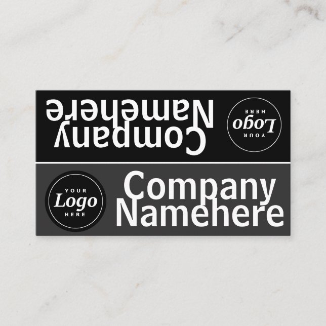 Grayscale Dual Business Card (Front)