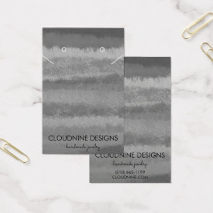 Grayscale Earring Necklace Jewellery Display Card