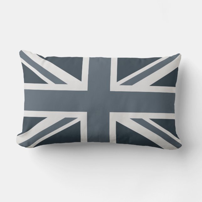 Grayscale England Flag Lumbar Cushion (Front)