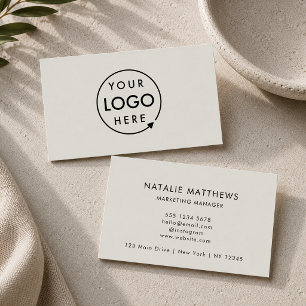 Grayscale Logo Minimalist Professional Modern Business Card