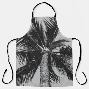 GRAYSCALE LOW ANGLE PHOTOGRAPHY OF COCONUT PALM TR APRON