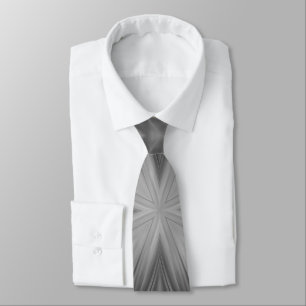 Grayscale Monochrome Cloudy Grey Abstract Pattern Tie