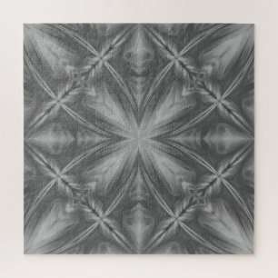 Grayscale Monochrome Cloudy Pattern Design Jigsaw Puzzle