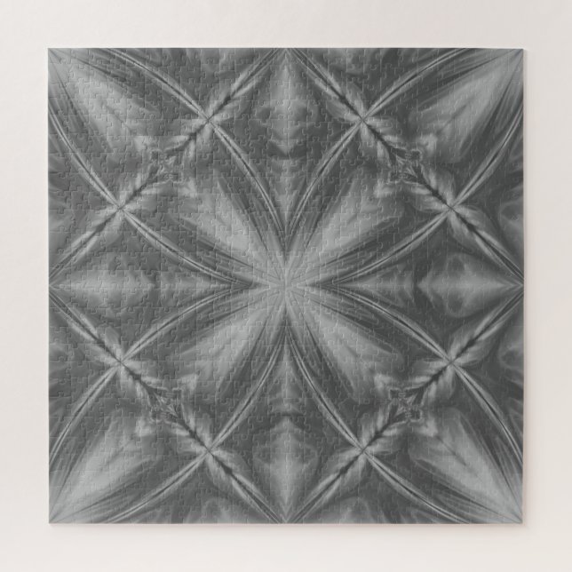 Grayscale Monochrome Cloudy Pattern Design Jigsaw Puzzle (Vertical)