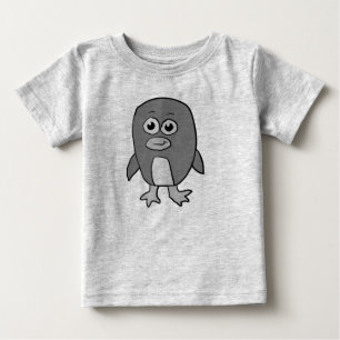 Grayscale Penguin Baby T-Shirt