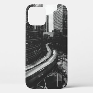 GRAYSCALE PHOTO OF CITY iPhone 12 CASE