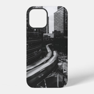 GRAYSCALE PHOTO OF CITY iPhone 12 CASE