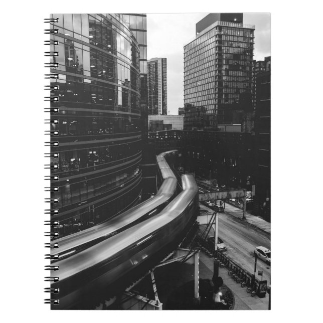 GRAYSCALE PHOTO OF CITY NOTEBOOK (Front)