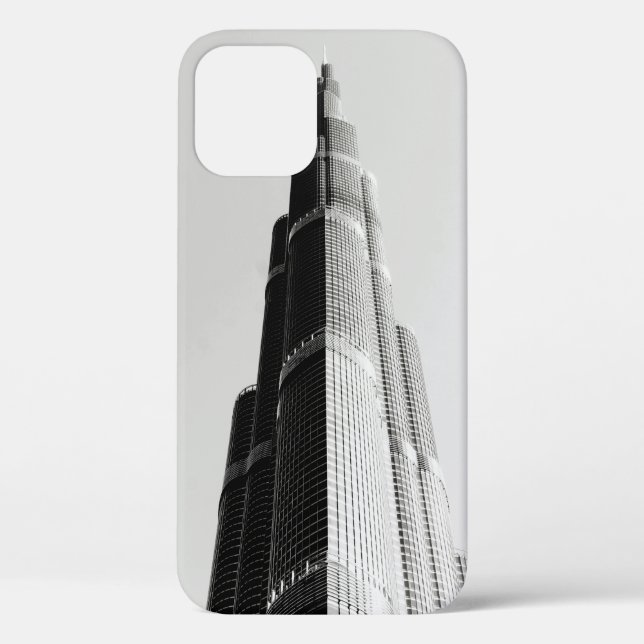 GRAYSCALE PHOTO OF HIGH RISE BUILDING Case-Mate iPhone CASE (Back)