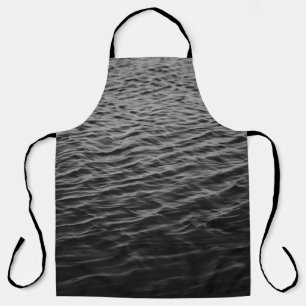 Grayscale photo of sea apron