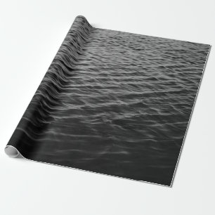 Grayscale photo of sea wrapping paper