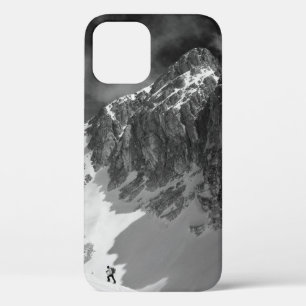 GRAYSCALE PHOTOGRAPHY OF MOUNTAIN iPhone 12 CASE