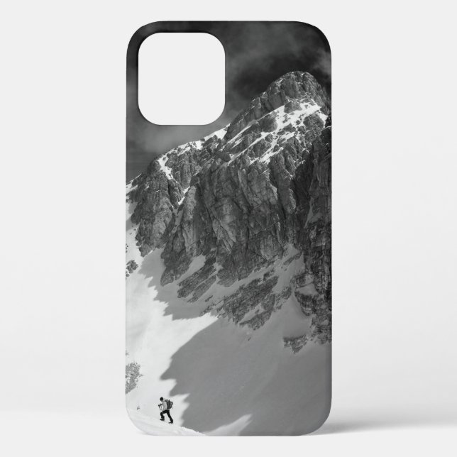 GRAYSCALE PHOTOGRAPHY OF MOUNTAIN Case-Mate iPhone CASE (Back)