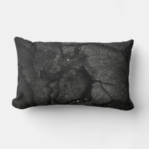 Grayscale photography of rock formation lumbar cushion