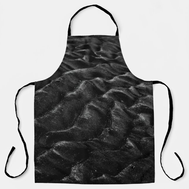 Grayscale photography of sand apron (Front)