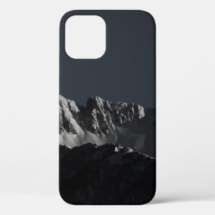 GRAYSCALE PHOTOGRAPHY OF SNOW MOUNTAIN iPhone 12 CASE