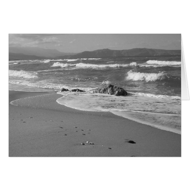 Grayscale Seascape Card (Front Horizontal)