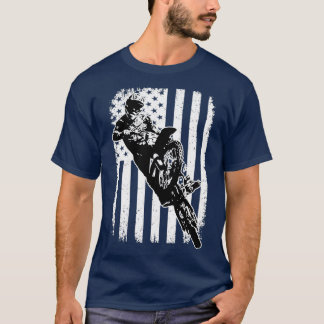 grayschale american motocross rider  T-Shirt