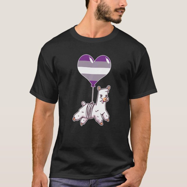 Graysexual Llama  Nonbinary Love T-Shirt (Front)