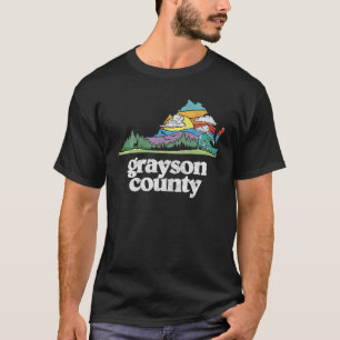 Grayson County Virginia Outdoors Nature Lover Retr T-Shirt