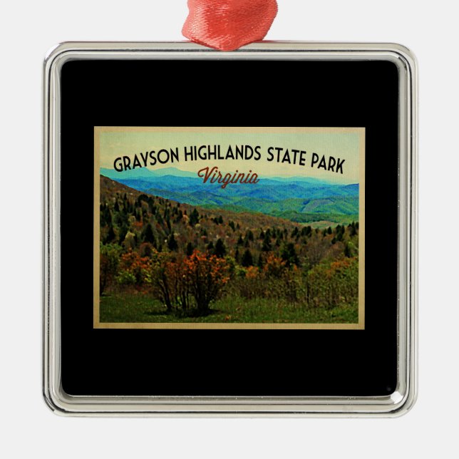 Grayson Highlands Virginia Metal Ornament (Front)