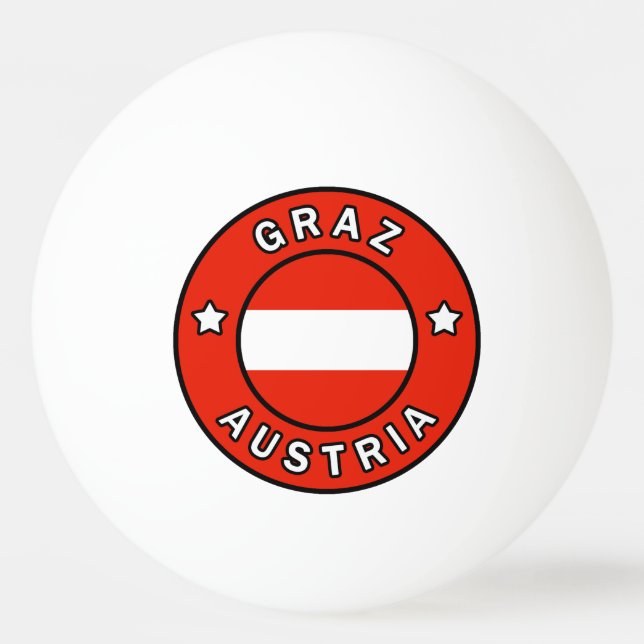 Graz Austria Ping Pong Ball (Front)