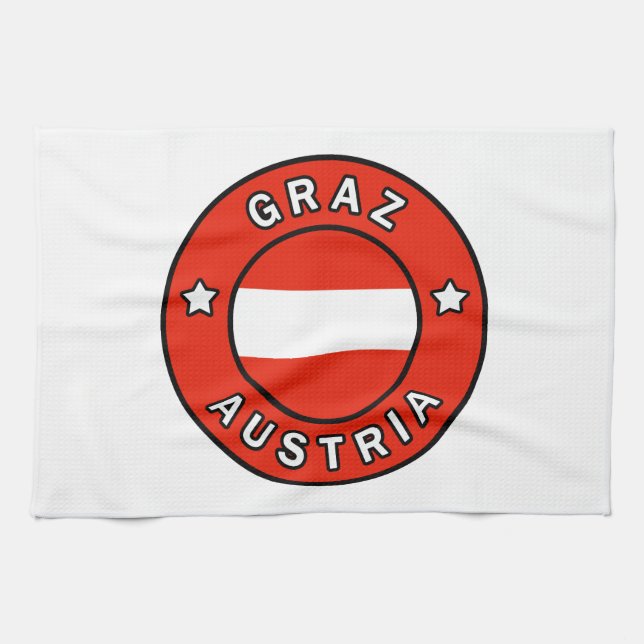 Graz Austria Tea Towel (Horizontal)