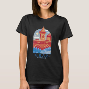 Graz - Capital of Styria Clock Tower Art Culture T-Shirt