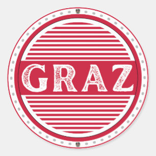 Graz City Pride Emblem – Austrian Identity Classic Round Sticker