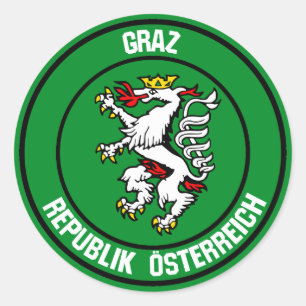 Graz Round Emblem Classic Round Sticker