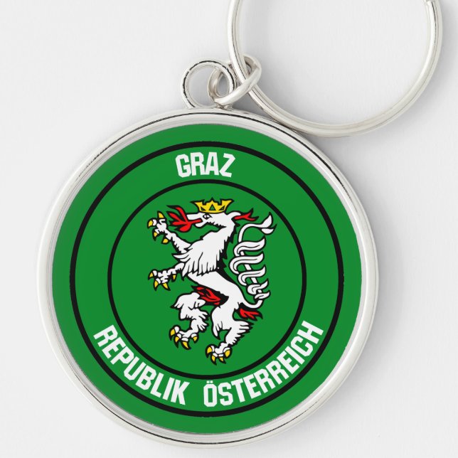Graz Round Emblem Key Ring (Front)
