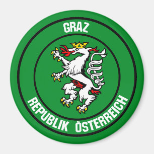 Graz Round Emblem Magnet
