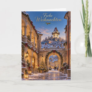 Graz Uhrturm Advent Frohe Weihnachten Holiday Card