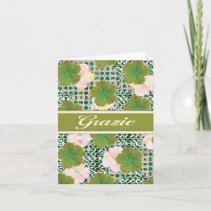 Grazia Italian thank you w/ blank inside Card