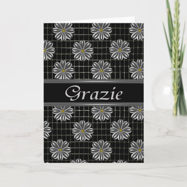 Grazie Italian You Thank Thank You Card (Front)