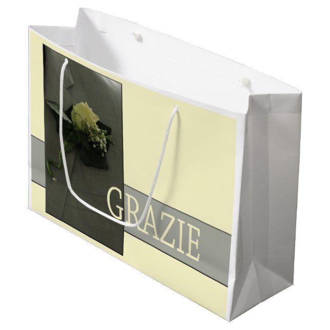 Grazie La Sposa di Sabbia Wedding Favour Large Gift Bag (Front Angled)