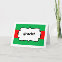 Grazie Thank You in Italiano card