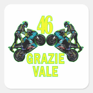 grazie vale square sticker