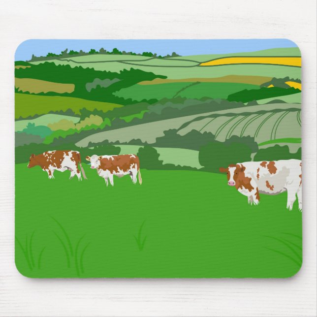 Grazing Cows Mouse Pad (Front)