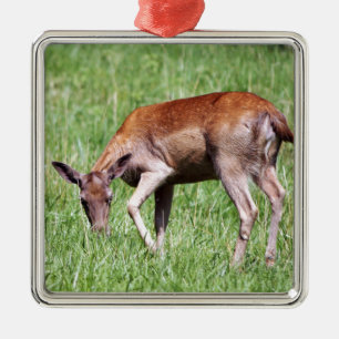 Grazing Deer Metal Tree Decoration